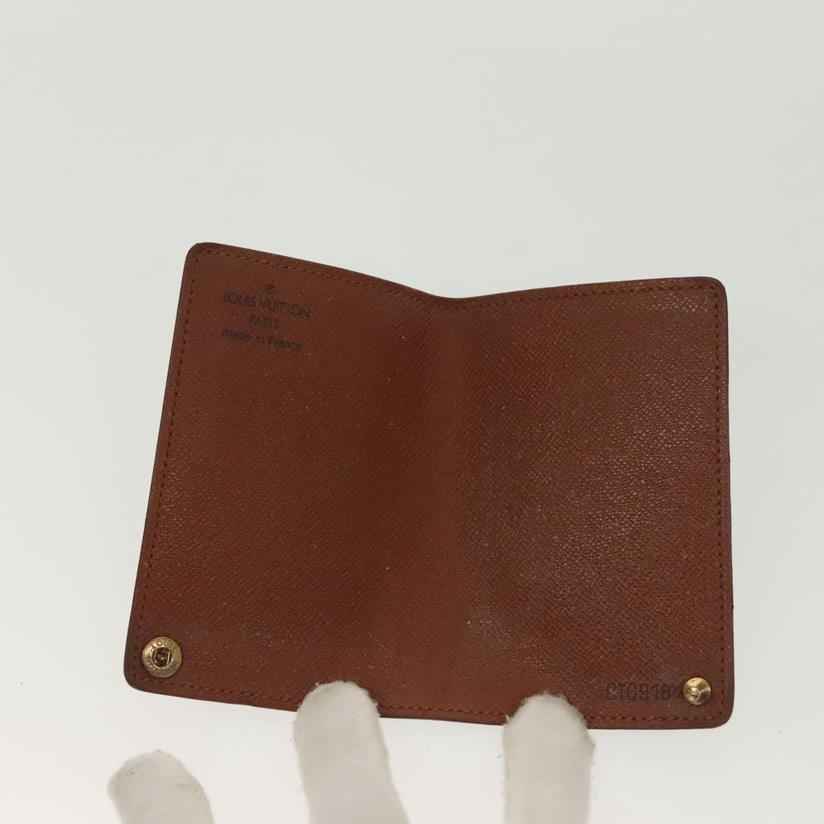 Louis Vuitton Porte Cartes Pression Card Case Monogram Canvas, BROWN, CANVAS, Card Holders