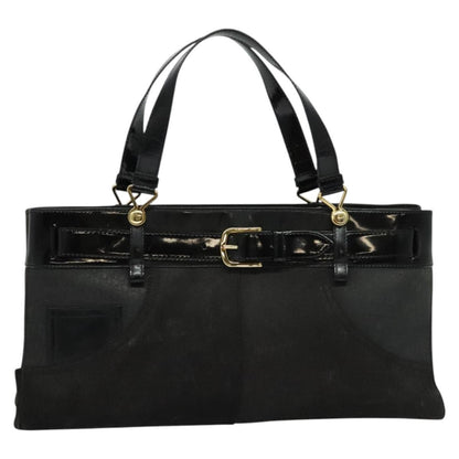 Christian Dior Vintage Trotter Horizontal Tote Canvas, BLACK, CANVAS, Tote bag