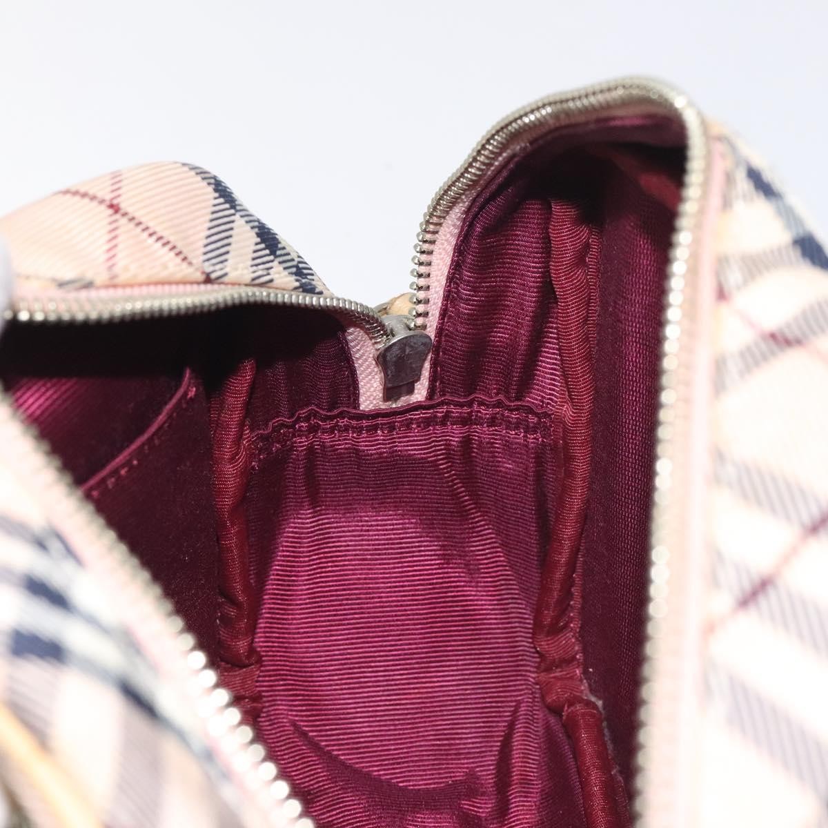 Burberry Nova Check Blue Label Nylon, PINK, NYLON, Shoulder bag