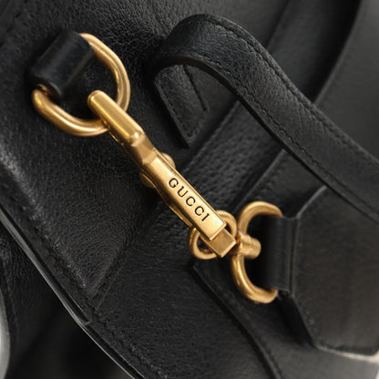 Gucci Totem Top Handle Bag Leather, BLACK, LEATHER, Handbag