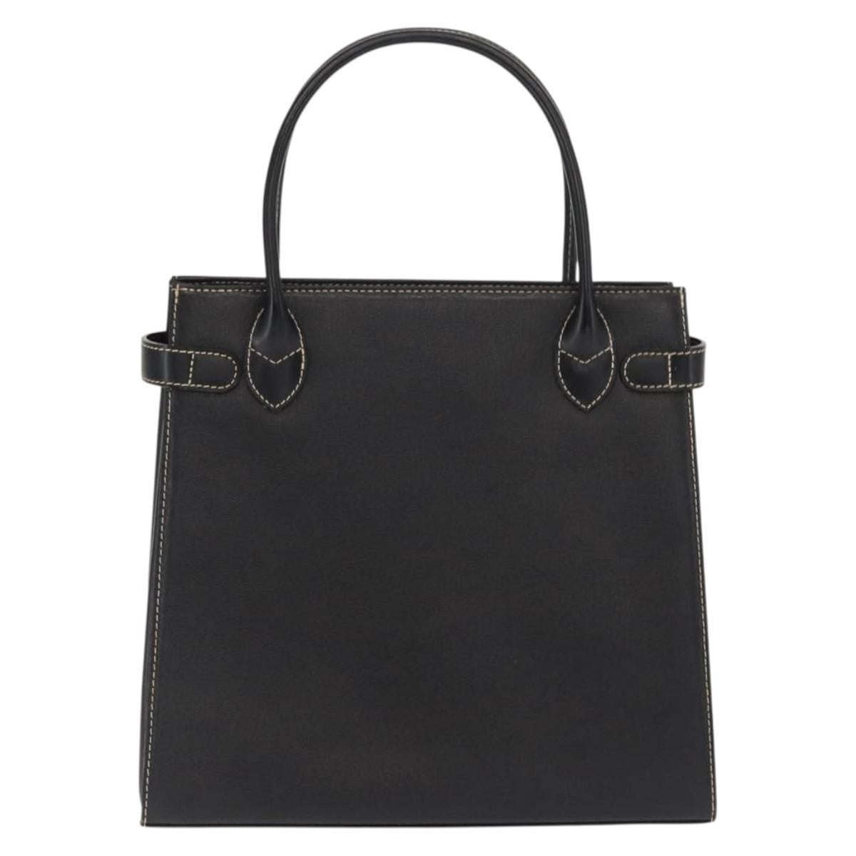 Burberry Vintage Handbag Leather, BLACK, LEATHER, Handbag