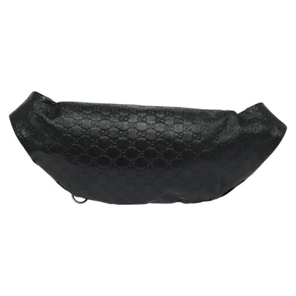 Gucci Waist Bag Guccissima Leather, BLACK, LEATHER, Clutche & pouche
