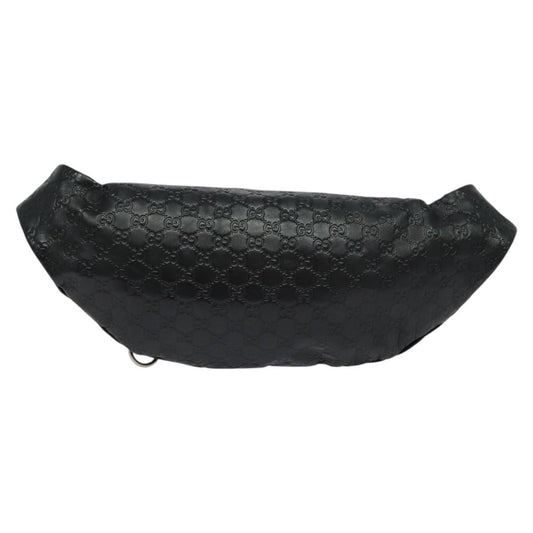 Gucci Waist Bag Guccissima Leather, BLACK, LEATHER, Clutche & pouche