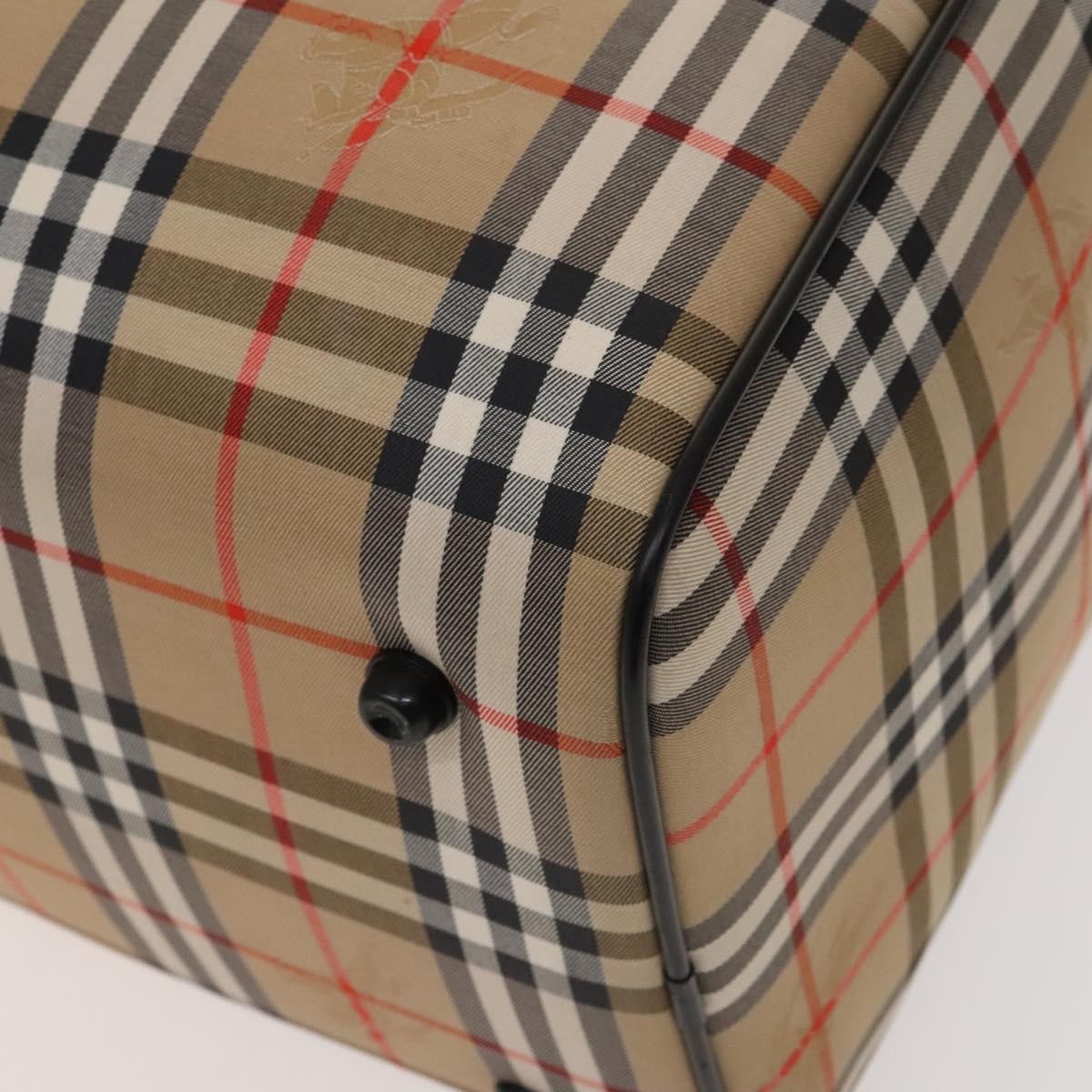 Burberry Vintage Duffle Bag Haymarket Coated Canvas, BEIGE, CANVAS, Travel bag