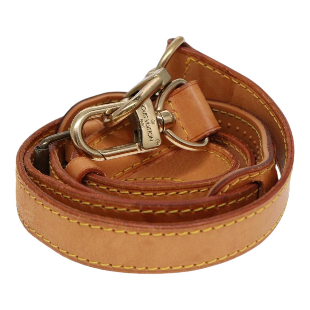 Louis Vuitton Adjustable Shoulder Strap Vachetta Leather, BEIGE, LEATHER, Straps