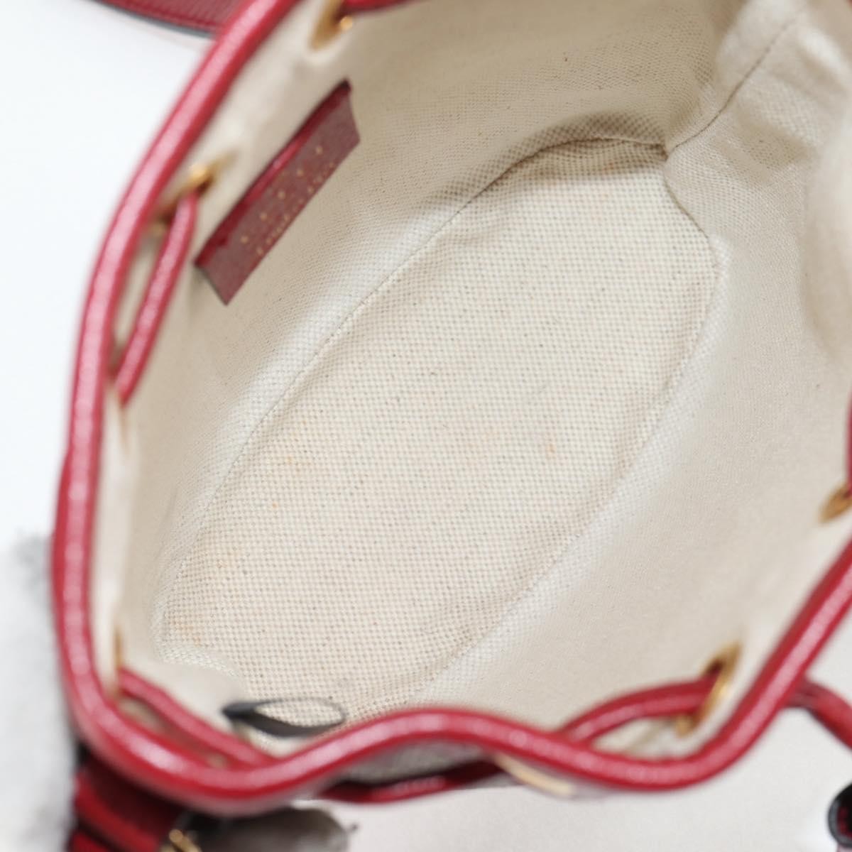 Gucci Doraemon Bucket Bag Printed Mini GG Coated Canvas, BEIGE, PVC, Handbag