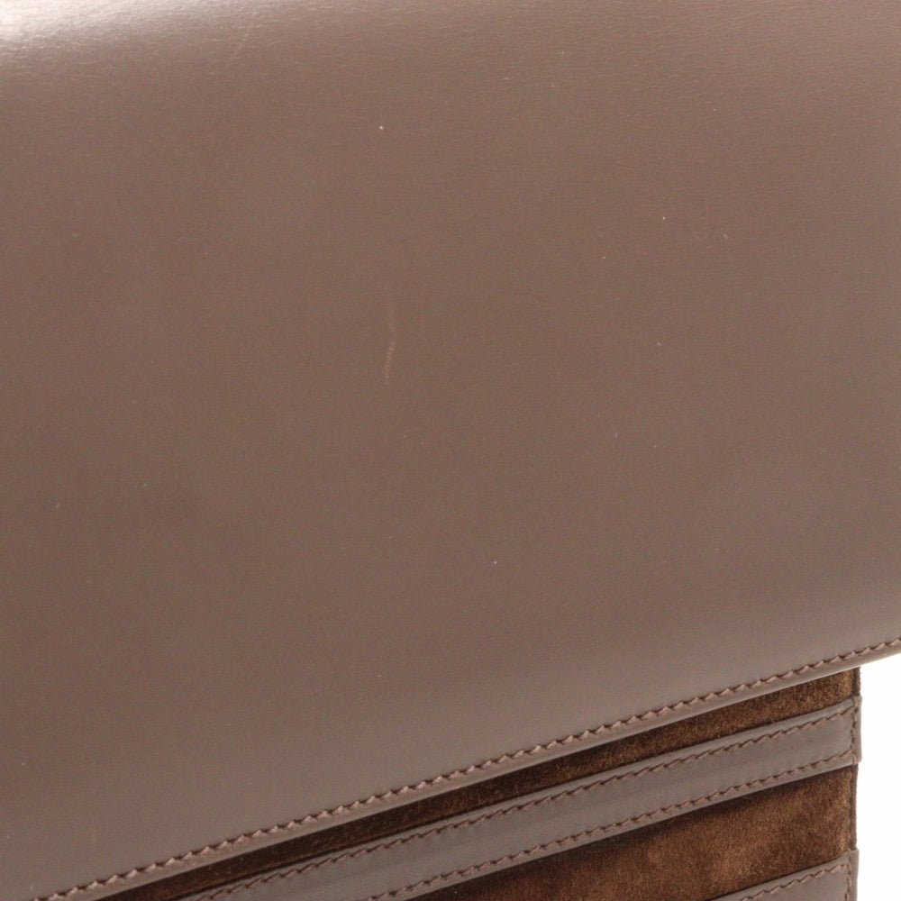 Gucci Old Gucci shoulder bag Suede and Leather, BROWN, LEATHER, Shoulder bag