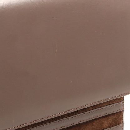 Gucci Old Gucci shoulder bag Suede and Leather, BROWN, LEATHER, Shoulder bag