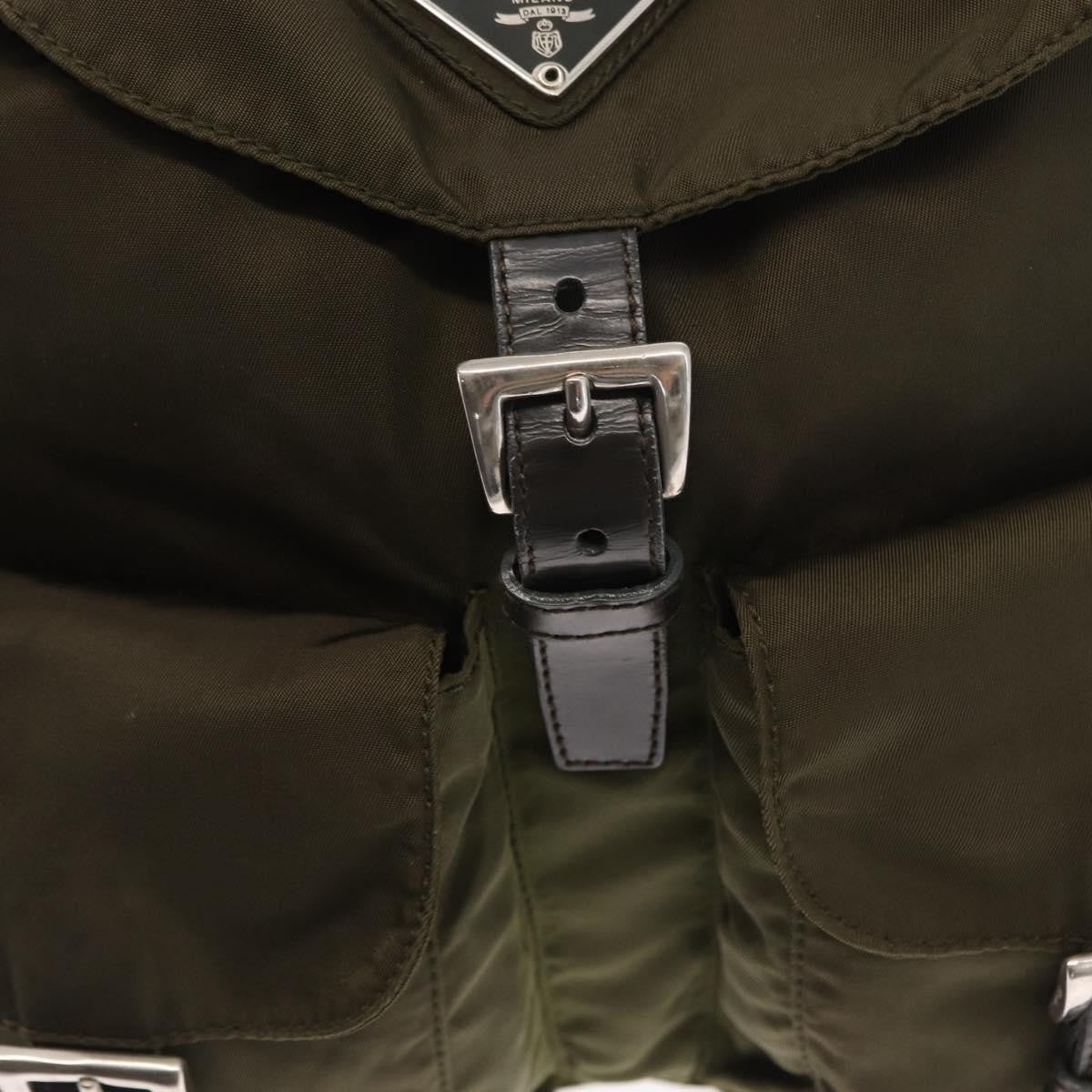 Prada Double Front Pocket Backpack Tessuto, GREEN, NYLON, Backpack