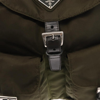 Prada Double Front Pocket Backpack Tessuto, GREEN, NYLON, Backpack
