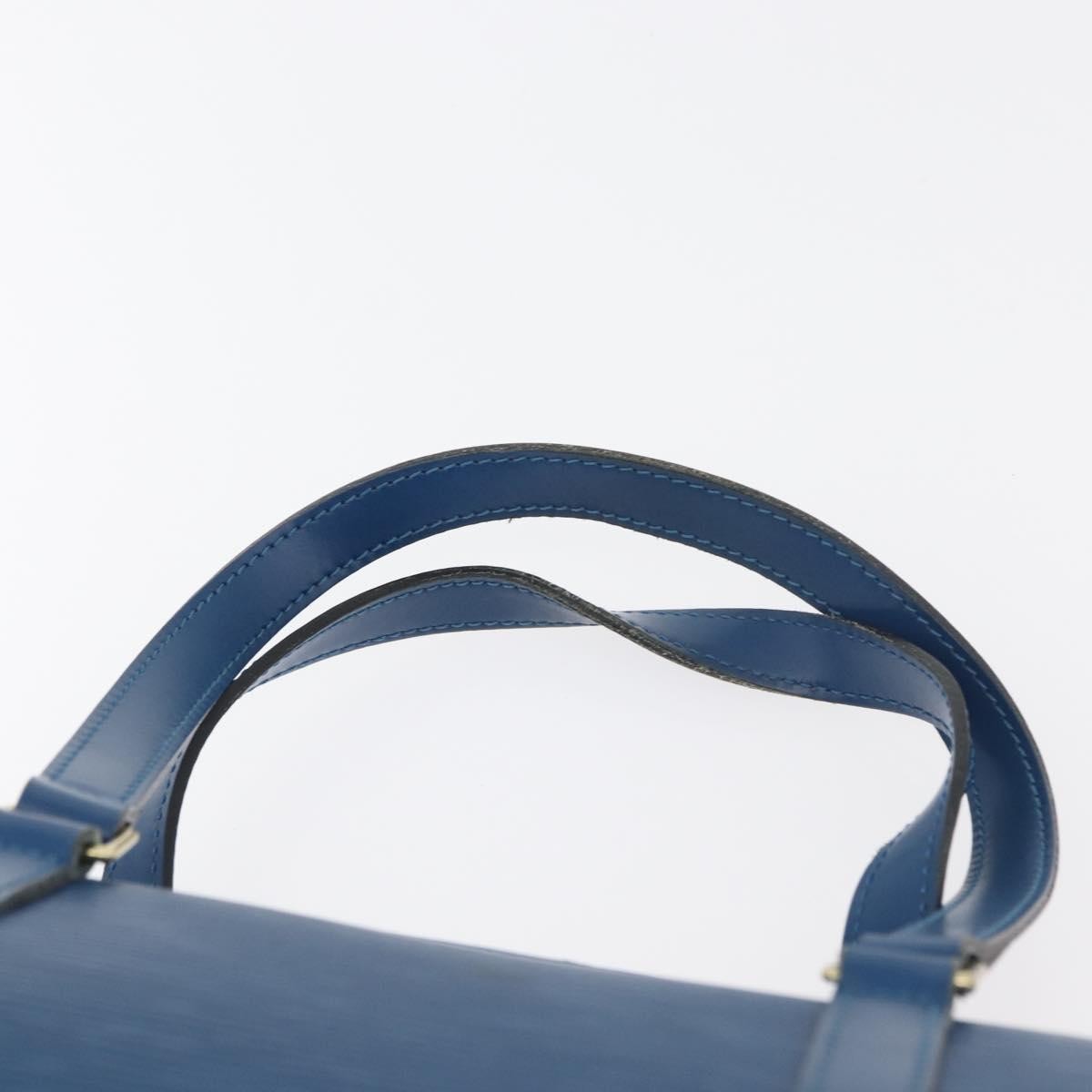 Louis Vuitton Soufflot Handbag Epi Leather, Blue, Leather, Handbag
