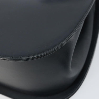 Salvatore Ferragamo Gancini Shoulder Bag Leather, NAVY, LEATHER, Shoulder bag