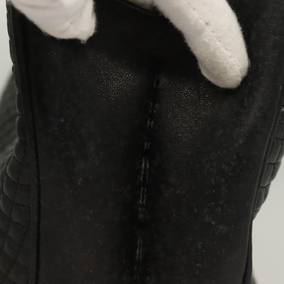 Bally Vintage Tote Bag Quilted Leather, BLACK, LEATHER, Tote bag