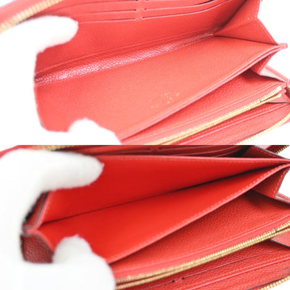 Louis Vuitton Zippy Wallet NM Leather Empreinte, RED, LEATHER, Wallets