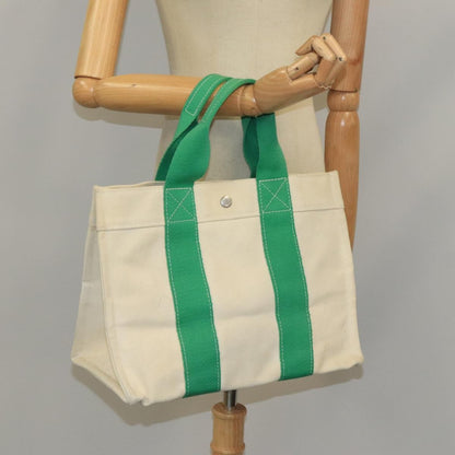 Hermes Bora Bora Tote Toile, GREEN, CANVAS, Tote bag