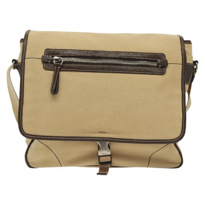 Prada Vintage Shoulder Bag Canvas, BEIGE, CANVAS, Shoulder bag