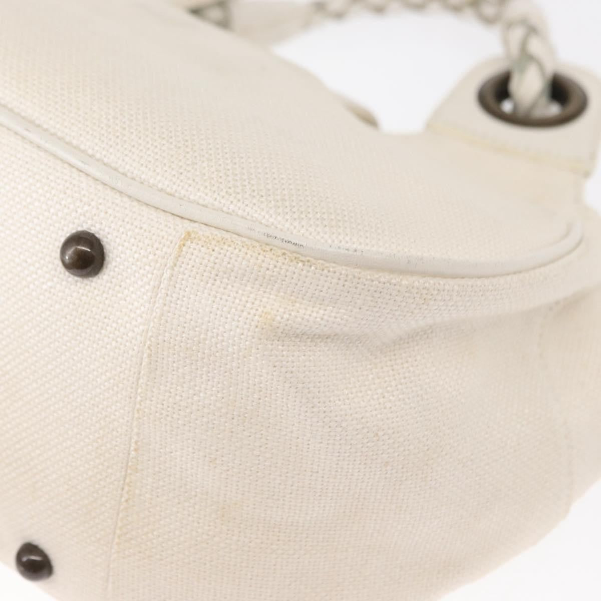 Chloe Vintage handbag Leather, WHITE, CANVAS, Handbag
