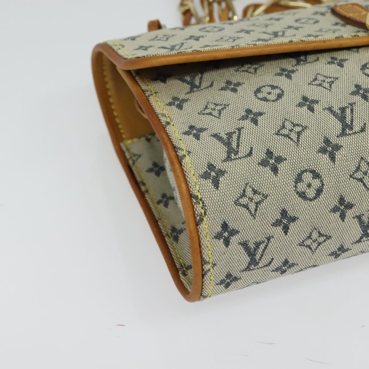 Louis Vuitton Camille Messenger Bag Mini Lin, BLUE, CANVAS, Crossbody bag
