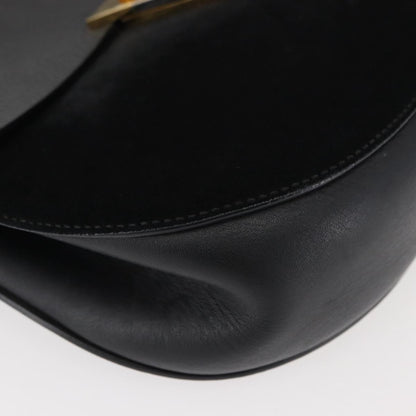 Chloe Drew Shoulder Bag Leather, BLACK, LEATHER, Shoulder bag