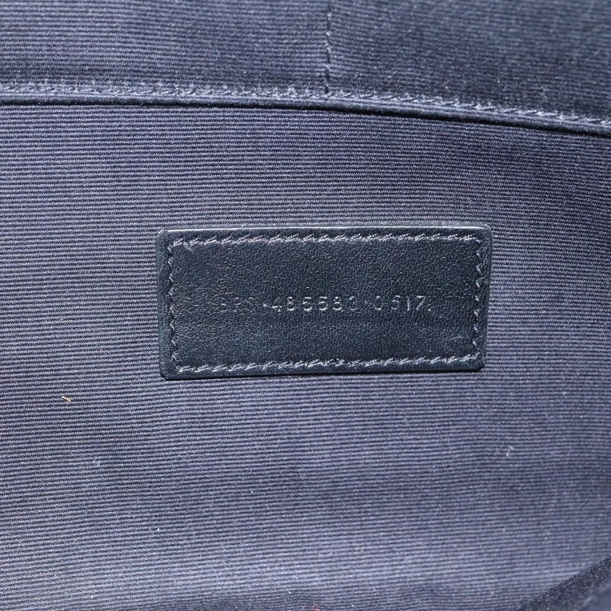 Saint Laurent Zip Pocket Pouch Leather, BLACK, LEATHER, Clutche & pouche