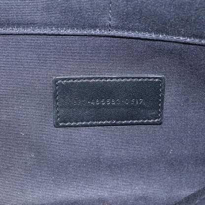 Saint Laurent Zip Pocket Pouch Leather, BLACK, LEATHER, Clutche & pouche