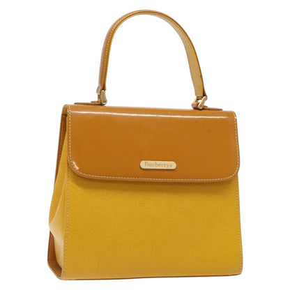 Burberry Vintage Handbag Leather, YELLOW, LEATHER, Handbag