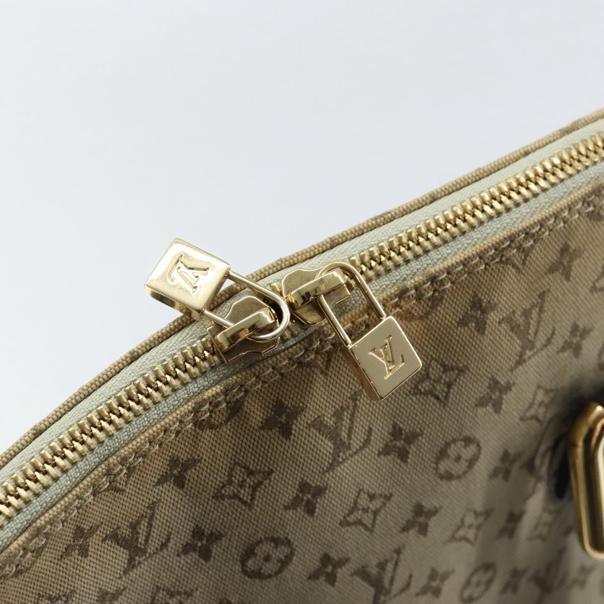 Louis Vuitton Alma Handbag Mini Lin Monogram, KHAKI, CANVAS, Handbag