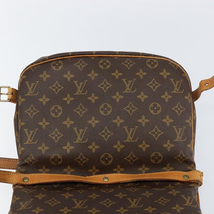 Louis Vuitton Saumur Handbag Monogram Canvas, BROWN, CANVAS, Shoulder bag