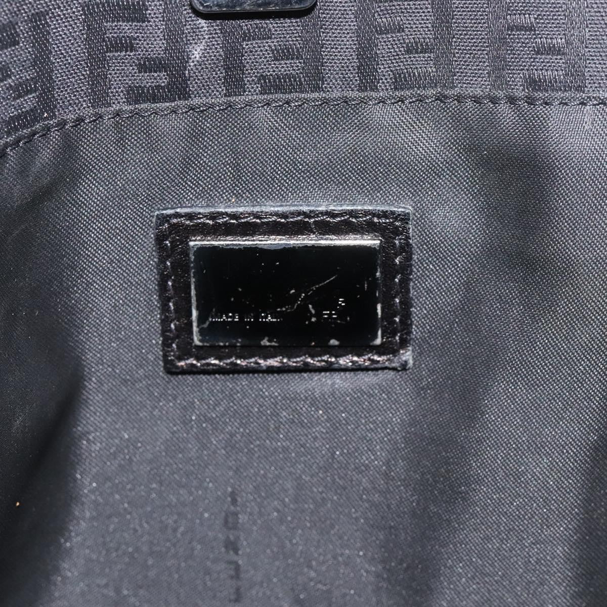 Fendi Shopping Tote Zucchino Canvas, BLACK, CANVAS, Tote bag