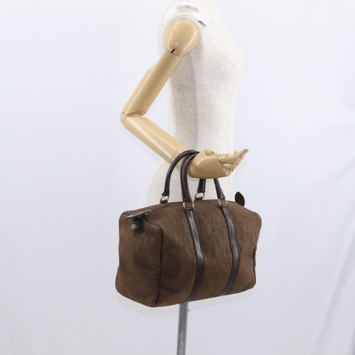 Christian Dior Vintage Trotter Boston Bag Canvas, BROWN, CANVAS, Travel bag