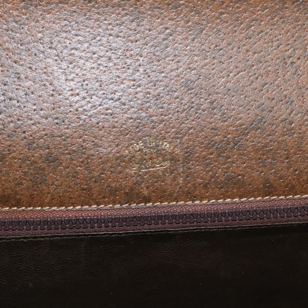 Gucci Vintage Flap Shoulder Bag Leather, BROWN, LEATHER, Shoulder bag