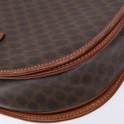 Celine Macadam Shoulder Bag PVC Leather, BROWN, CANVAS, Shoulder bag