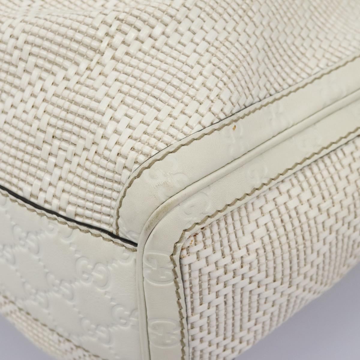 Gucci Sukey Tote Diamante Woven Raffia, SILVER, WOOD, Handbag