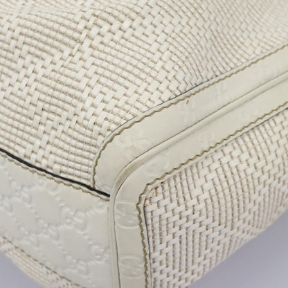 Gucci Sukey Tote Diamante Woven Raffia, SILVER, WOOD, Handbag