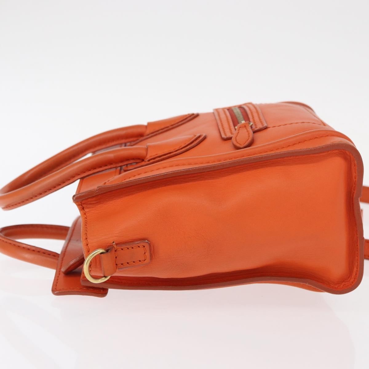 Celine Luggage Bag Smooth Leather, ORANGE, LEATHER, Handbag