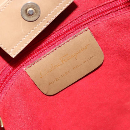 Salvatore Ferragamo Vintage Shoulder Bag Patent leather, BEIGE, PATENT_LEATHER, Shoulder bag