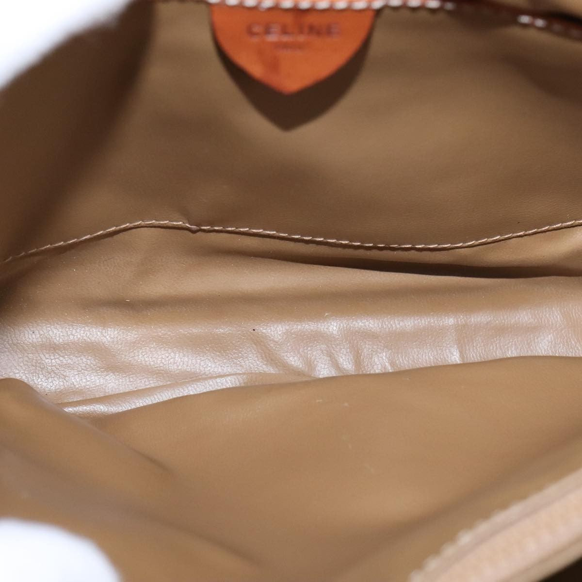 Celine Macadam Shoulder Bag PVC Leather, BROWN, CANVAS, Shoulder bag