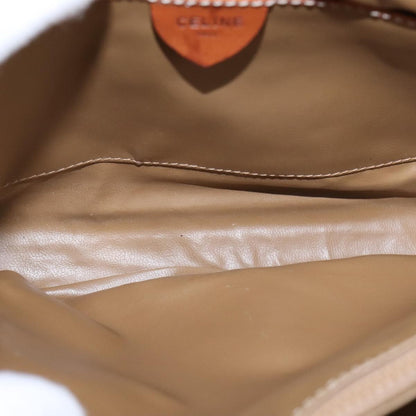 Celine Macadam Shoulder Bag PVC Leather, BROWN, CANVAS, Shoulder bag