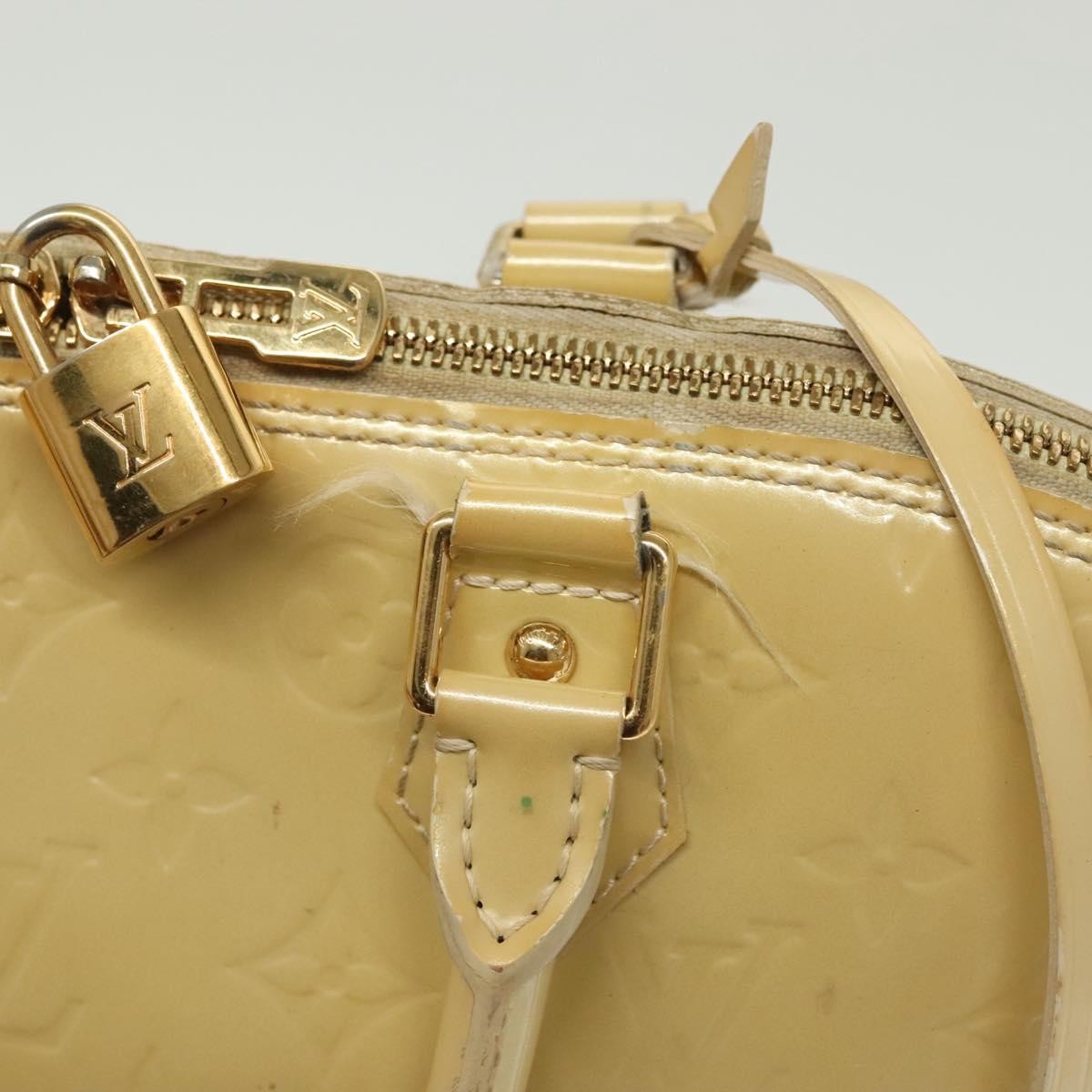 Louis Vuitton Alma Handbag Monogram Vernis, BEIGE, PATENT_LEATHER, Handbag