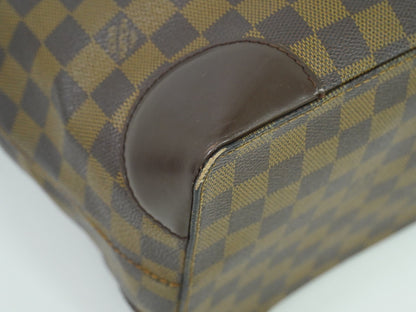 Louis Vuitton Hampstead Handbag Damier, BROWN, CANVAS, Tote bag