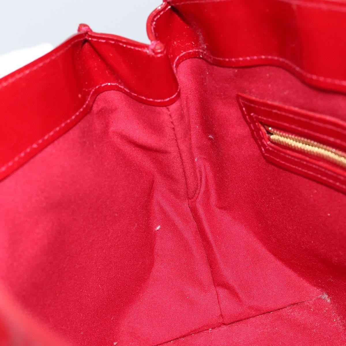 Louis Vuitton Wilshire Handbag Monogram Vernis, RED, PATENT_LEATHER, Handbag