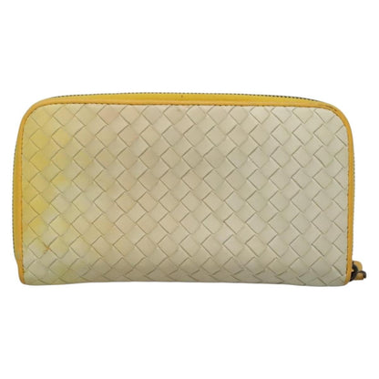 Bottega Veneta Intrecciato Long Zip  Wallet Leather, BEIGE, LEATHER, Wallets