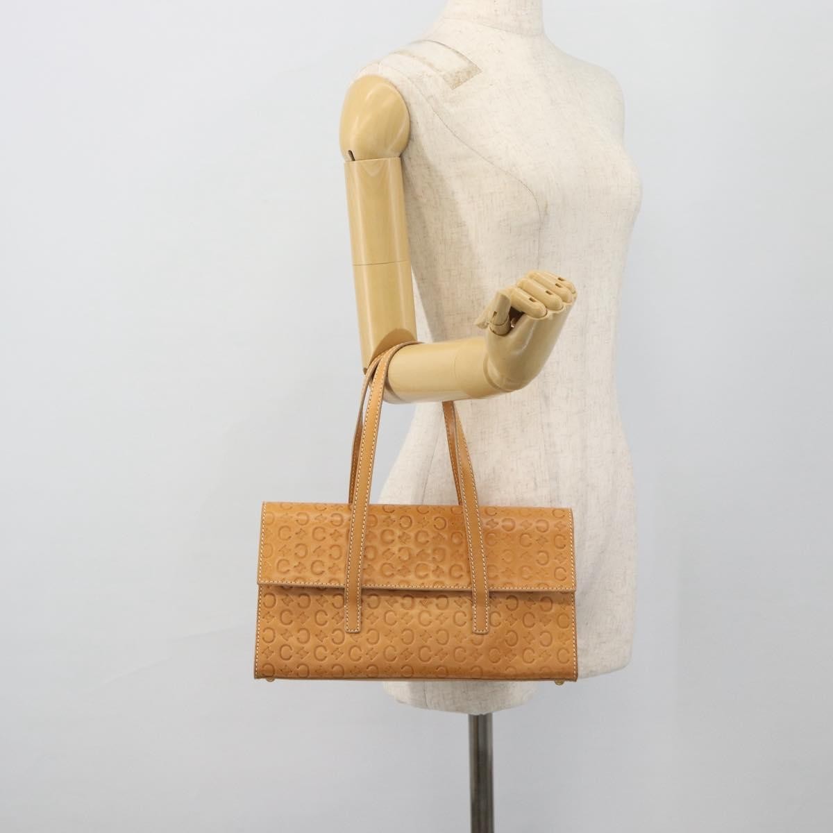 Celine C Macadam Handbag Canvas, Beige, Canvas, Handbag