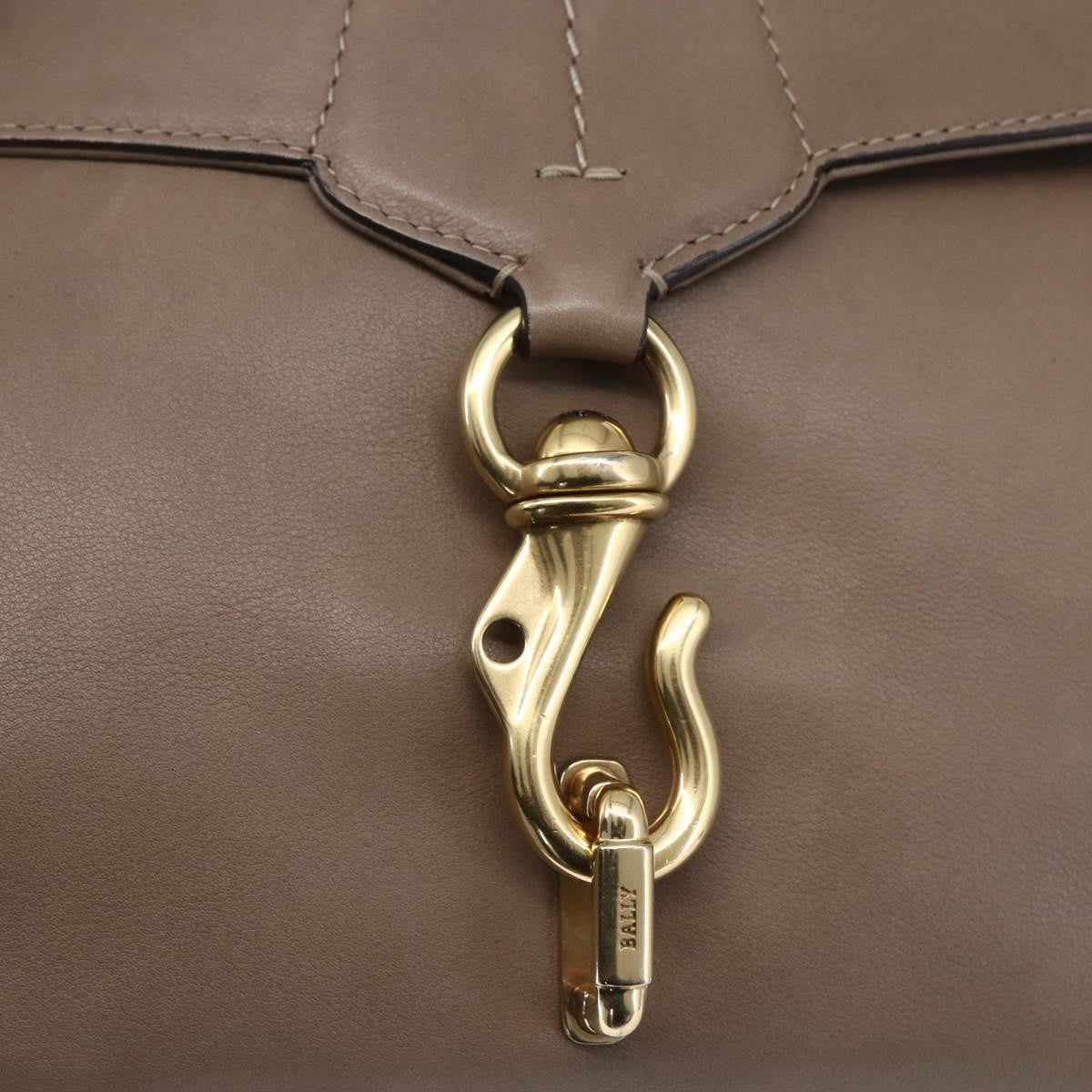 Bally Vintage Shoulder Bag Leather, BEIGE, LEATHER, Shoulder bag