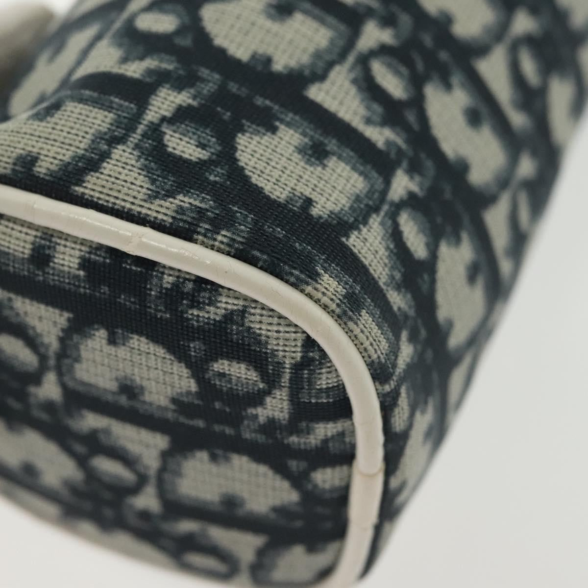 Christian Dior Vintage Trotter Pouch Canvas, NAVY, CANVAS, Clutche & pouche