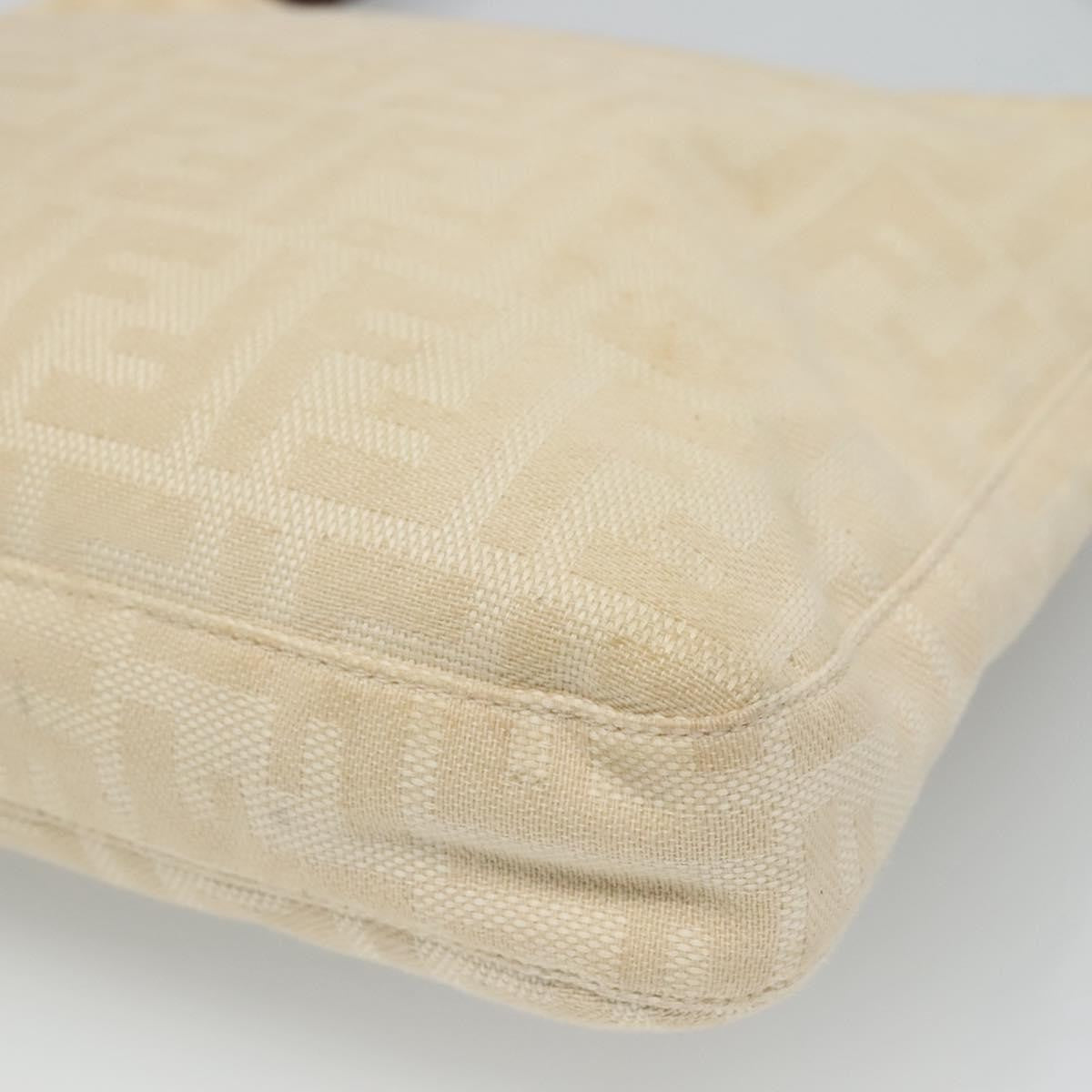 Fendi Vintage FF Belted Hobo Canvas, BEIGE, CANVAS, Shoulder bag