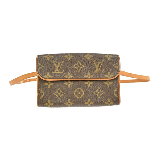Louis Vuitton Florentine Waist Bag Monogram Canvas, BROWN, CANVAS, Clutche & pouche