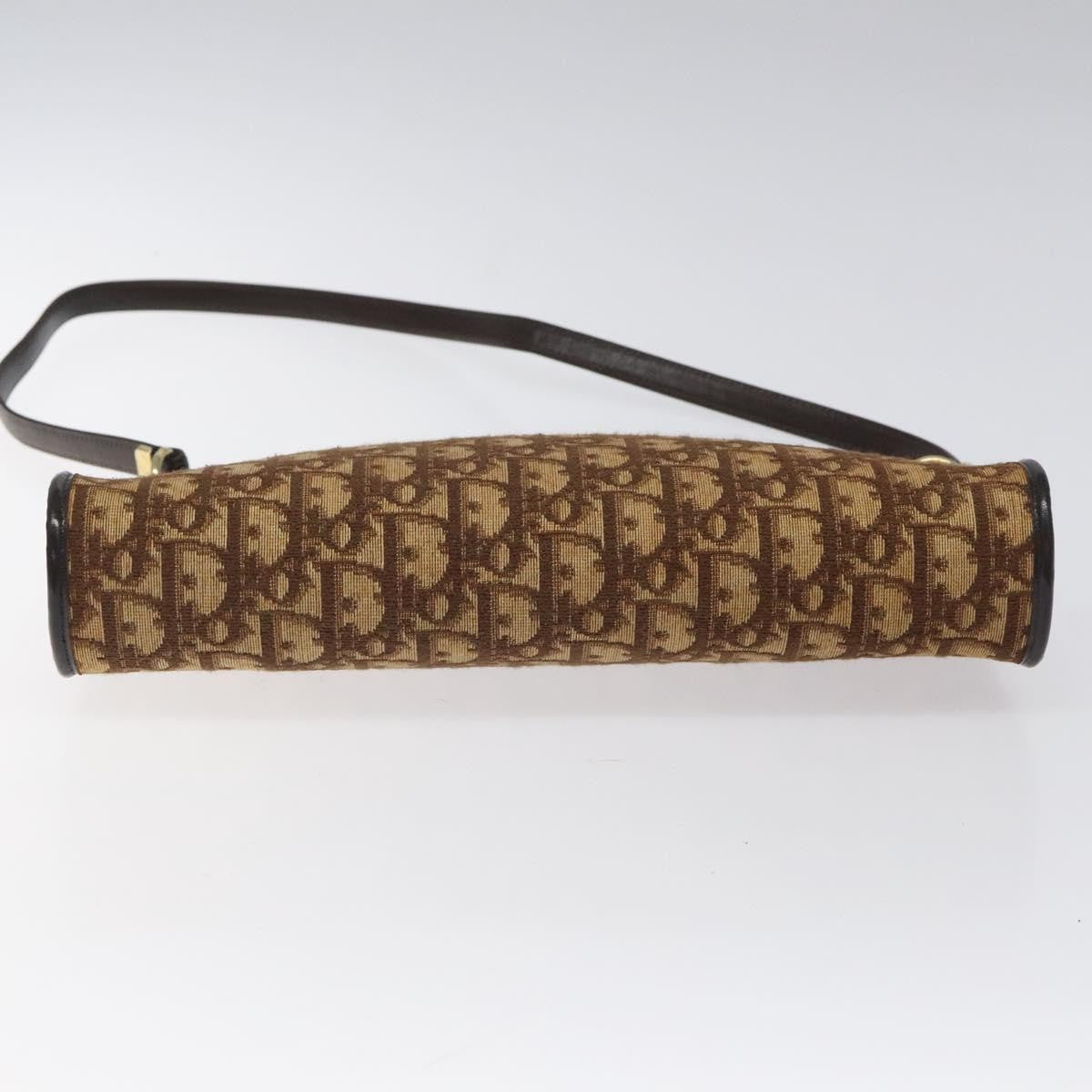 Christian Dior Vintage Trotter Shoulder Bag Canvas, BROWN, CANVAS, Shoulder bag