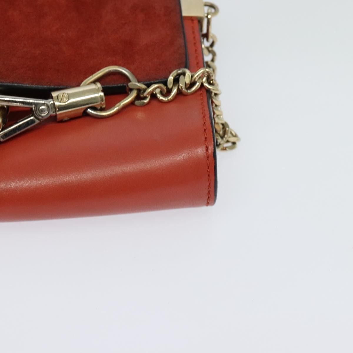 Chloe Faye Shoulder Bag Leather and Suede, Red, Leather, Shoulder Bag