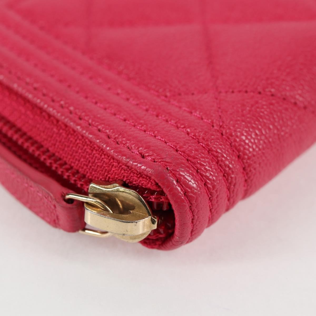 Chanel Compact Boy Wallet Caviar, PINK, LEATHER, Wallets